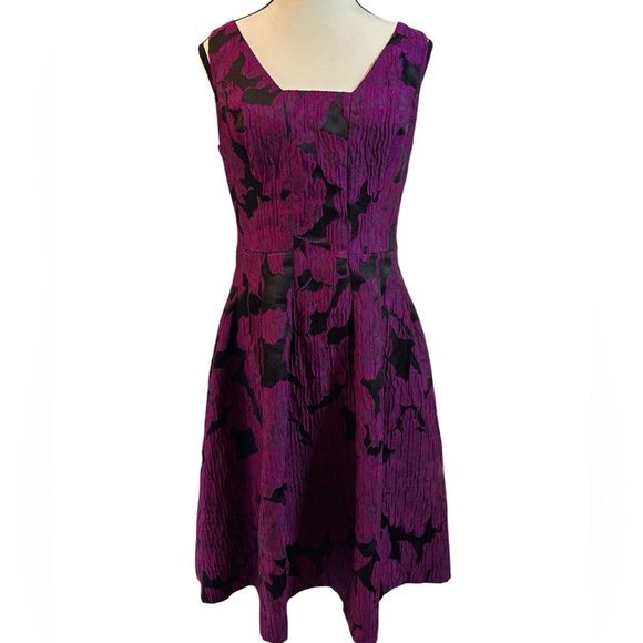 Ralph Lauren Fuchsia and Black Midi Dress - Picture 5 of 8